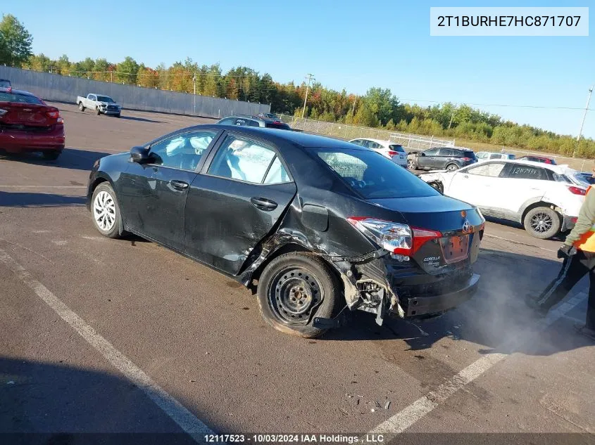 2017 Toyota Corolla L/Le/Xle/Se/Xse VIN: 2T1BURHE7HC871707 Lot: 12117523