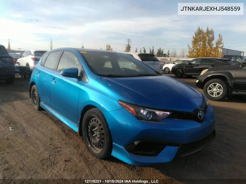 2017 Toyota Corolla Im VIN: JTNKARJEXHJ548559 Lot: 12118221