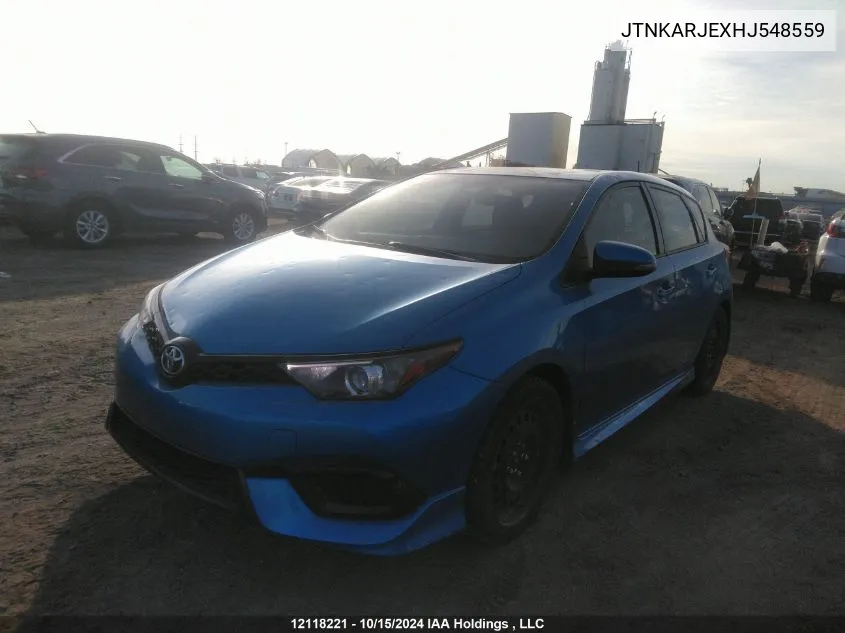 2017 Toyota Corolla Im VIN: JTNKARJEXHJ548559 Lot: 12118221