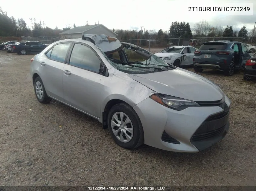 2017 Toyota Corolla L/Le/Xle/Se/Xse VIN: 2T1BURHE6HC773249 Lot: 12122994