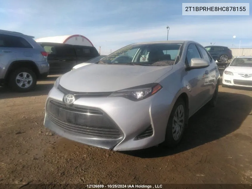 2017 Toyota Corolla Le Eco VIN: 2T1BPRHE8HC878155 Lot: 12126889