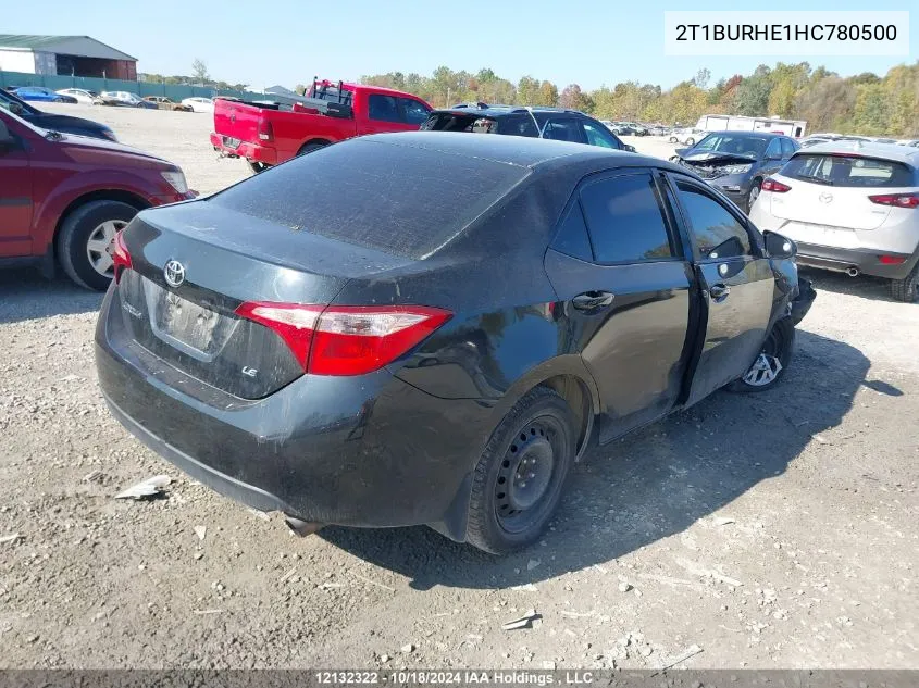 2017 Toyota Corolla Ce/Le/Se VIN: 2T1BURHE1HC780500 Lot: 12132322