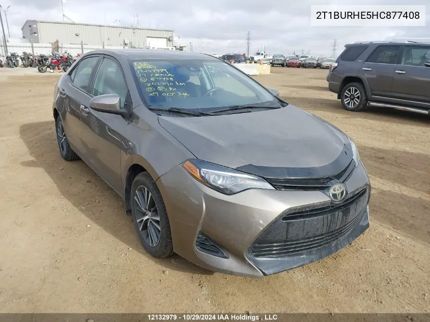 2017 Toyota Corolla L/Le/Xle/Se/Xse VIN: 2T1BURHE5HC877408 Lot: 12132979