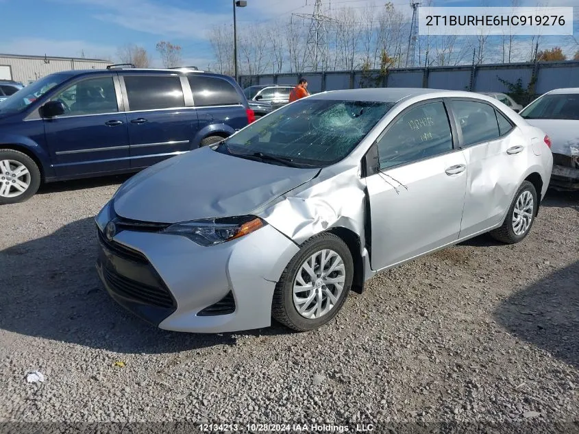 2017 Toyota Corolla Le VIN: 2T1BURHE6HC919276 Lot: 12134213