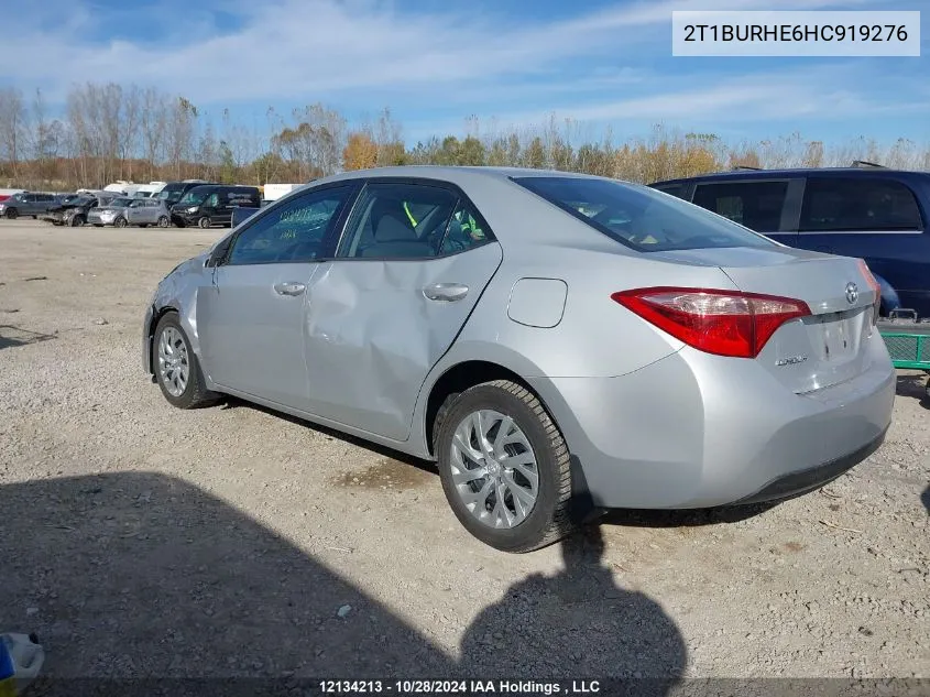 2017 Toyota Corolla Le VIN: 2T1BURHE6HC919276 Lot: 12134213