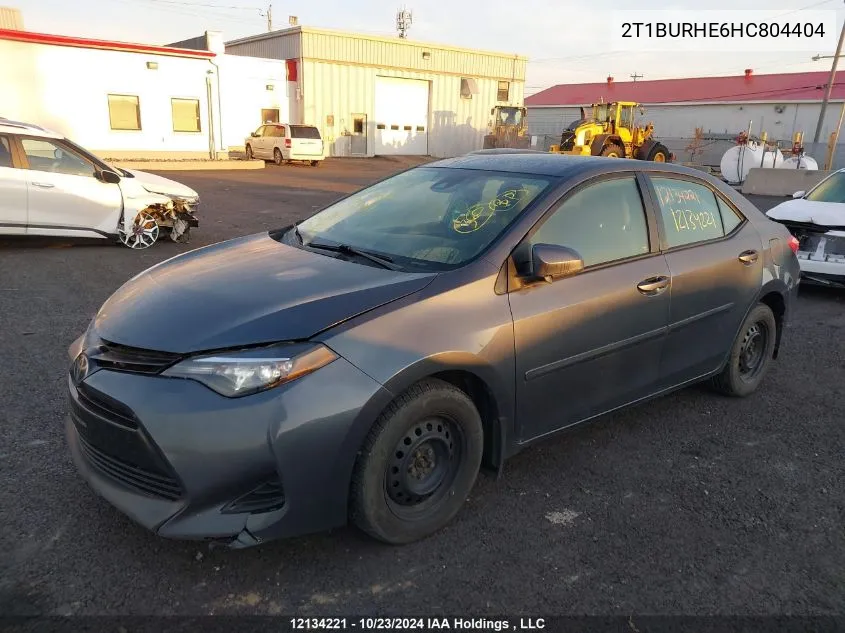 2017 Toyota Corolla Ce VIN: 2T1BURHE6HC804404 Lot: 12134221