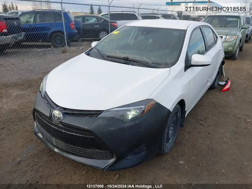 2017 Toyota Corolla VIN: 2T1BURHE3HC918585 Lot: 12137008