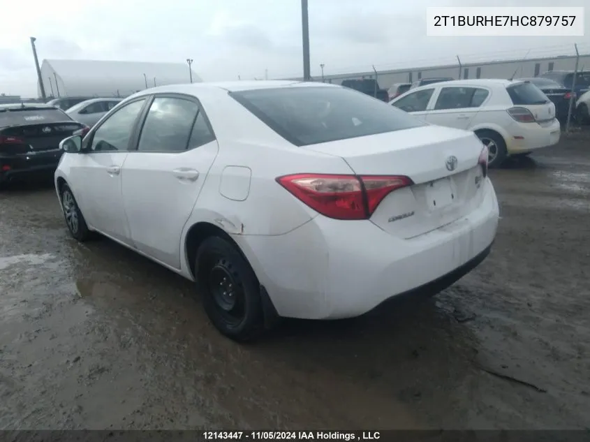 2017 Toyota Corolla L/Le/Xle/Se/Xse VIN: 2T1BURHE7HC879757 Lot: 12143447