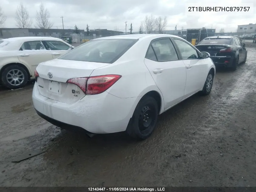 2017 Toyota Corolla L/Le/Xle/Se/Xse VIN: 2T1BURHE7HC879757 Lot: 12143447