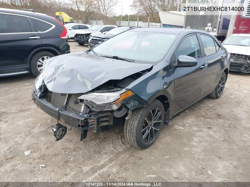 2017 Toyota Corolla VIN: 2T1BURHEXHC814000 Lot: 12147223