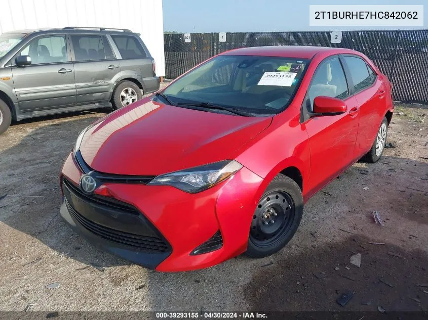 2T1BURHE7HC842062 2017 Toyota Corolla Le