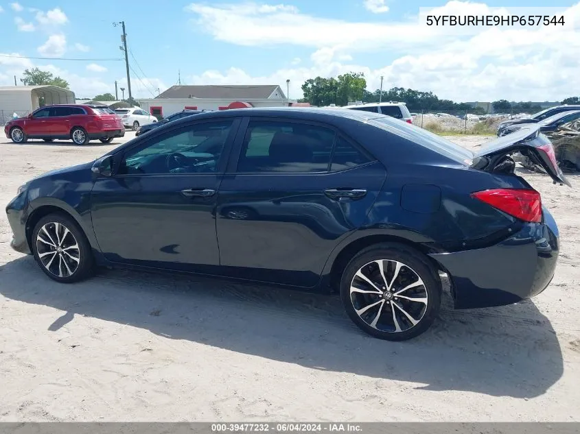 2017 Toyota Corolla Se VIN: 5YFBURHE9HP657544 Lot: 39477232