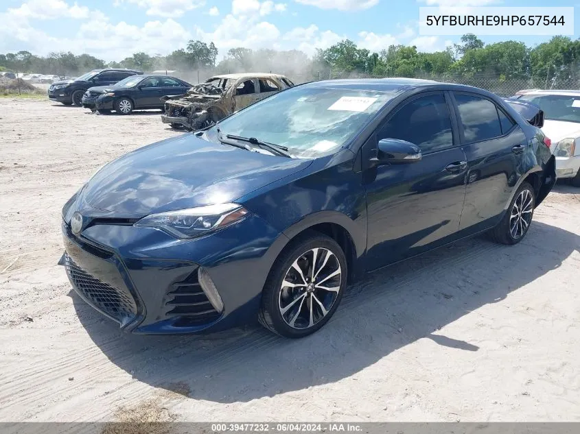 2017 Toyota Corolla Se VIN: 5YFBURHE9HP657544 Lot: 39477232