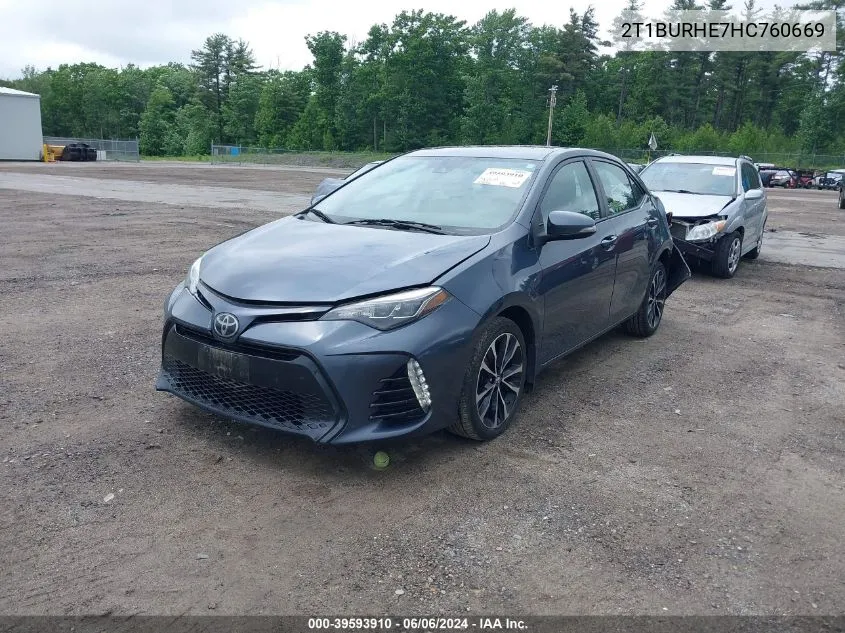 2T1BURHE7HC760669 2017 Toyota Corolla Se