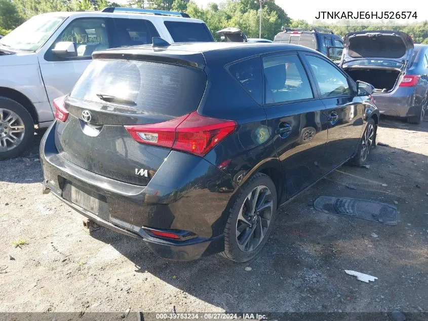 2017 Toyota Corolla Im VIN: JTNKARJE6HJ526574 Lot: 39753234