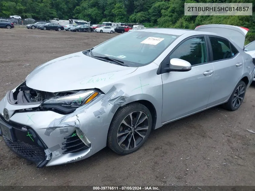 2017 Toyota Corolla Se VIN: 2T1BURHE5HC814857 Lot: 39776511