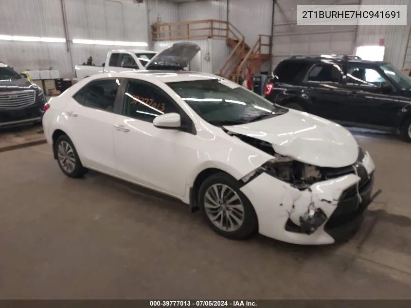 2017 Toyota Corolla Xle VIN: 2T1BURHE7HC941691 Lot: 39777013