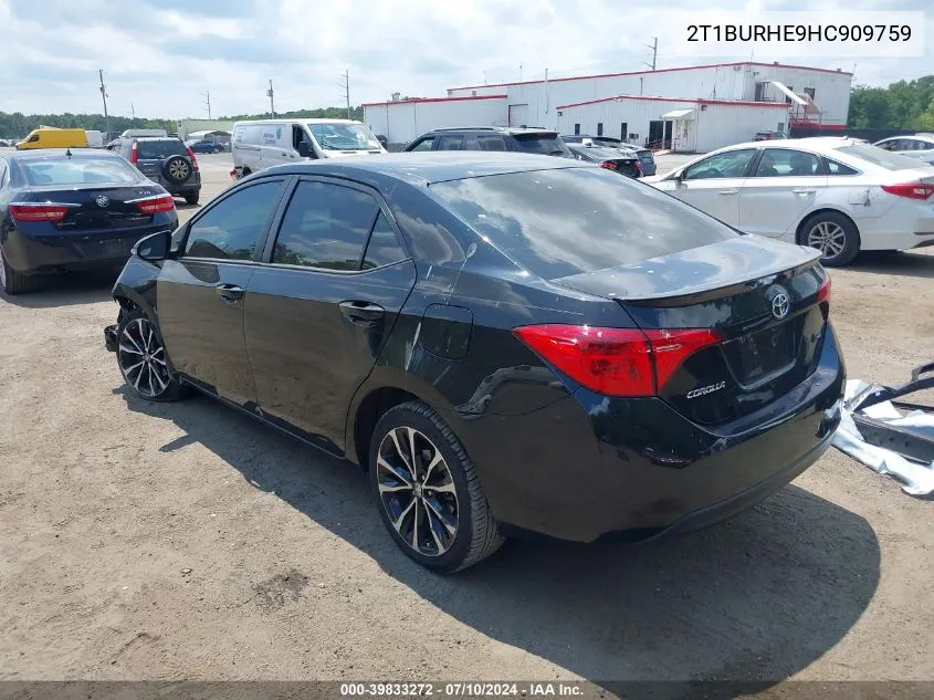 2T1BURHE9HC909759 2017 Toyota Corolla Se