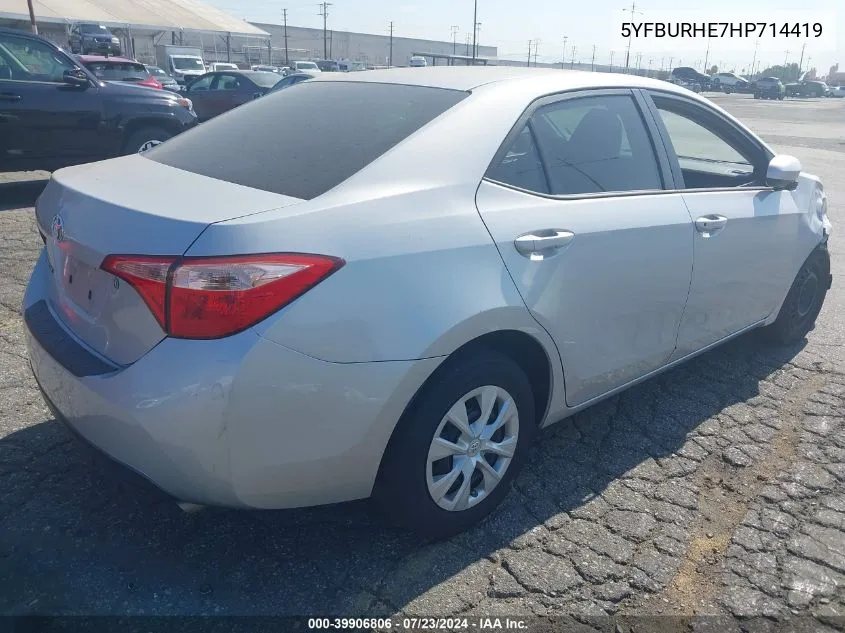 2017 Toyota Corolla L VIN: 5YFBURHE7HP714419 Lot: 39906806