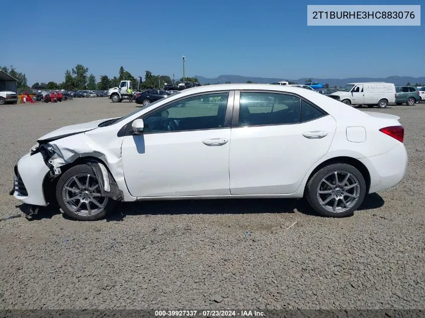 2017 Toyota Corolla Se VIN: 2T1BURHE3HC883076 Lot: 39927337