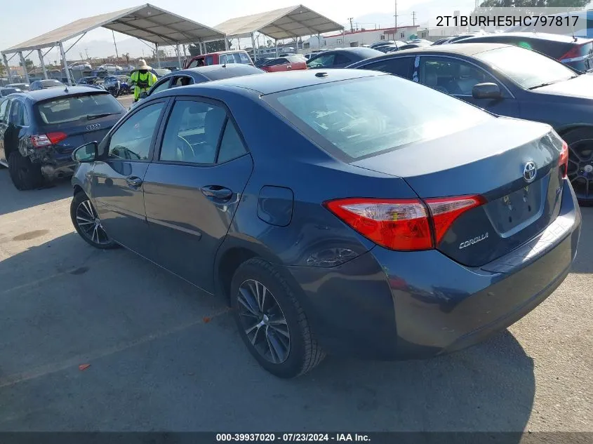 2017 Toyota Corolla Le VIN: 2T1BURHE5HC797817 Lot: 39937020