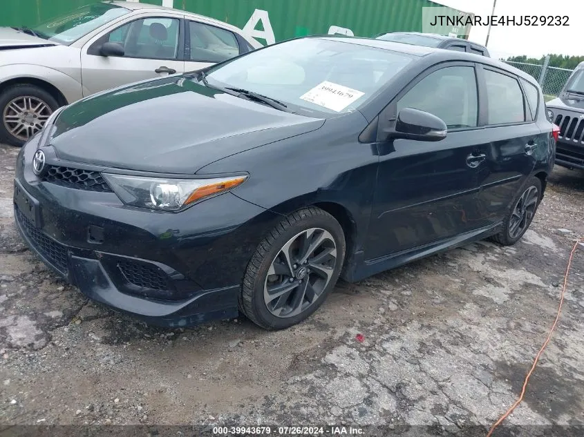 2017 Toyota Corolla Im VIN: JTNKARJE4HJ529232 Lot: 39943679