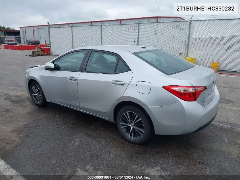 2T1BURHE1HC830232 2017 Toyota Corolla Le