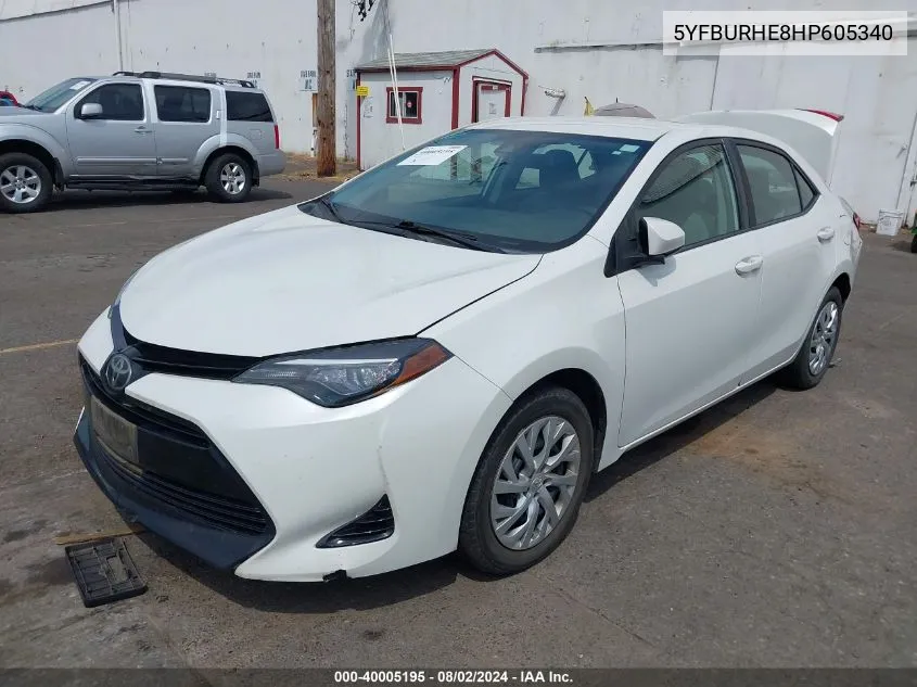 5YFBURHE8HP605340 2017 Toyota Corolla Le