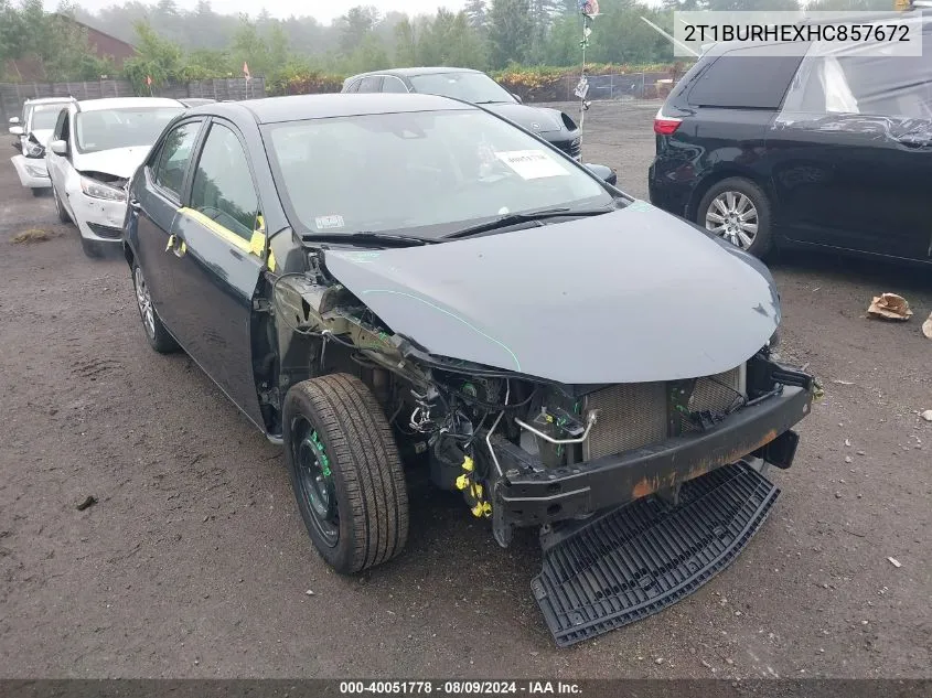 2T1BURHEXHC857672 2017 Toyota Corolla Le