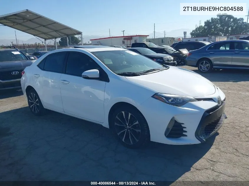 2017 Toyota Corolla L/Le/Xle/Se/Xse VIN: 2T1BURHE9HC804588 Lot: 40086544