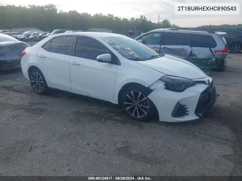 2017 Toyota Corolla Se VIN: 2T1BURHEXHC890543 Lot: 40124917