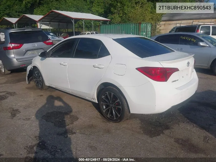 2T1BURHEXHC890543 2017 Toyota Corolla Se