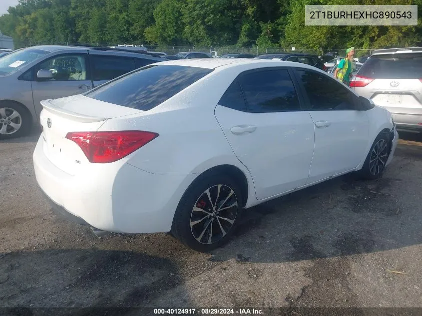 2T1BURHEXHC890543 2017 Toyota Corolla Se