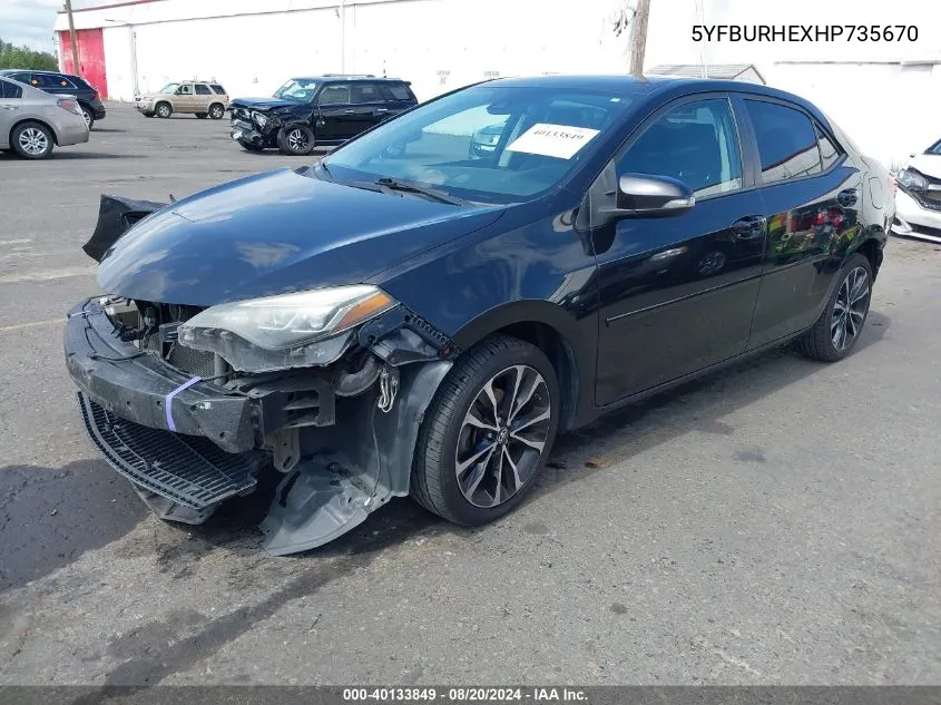 5YFBURHEXHP735670 2017 Toyota Corolla L/Le/Xle/Se/Xse