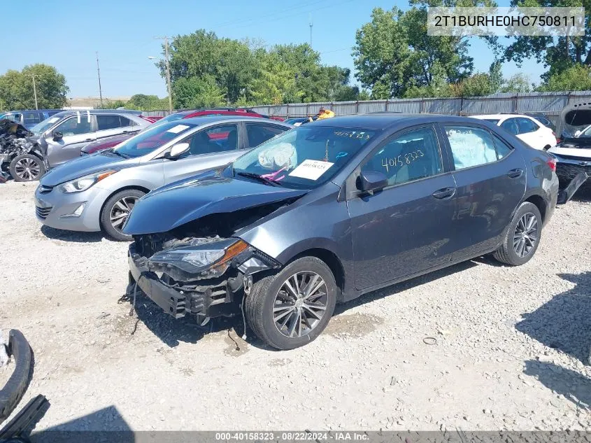 2017 Toyota Corolla Le VIN: 2T1BURHE0HC750811 Lot: 40158323