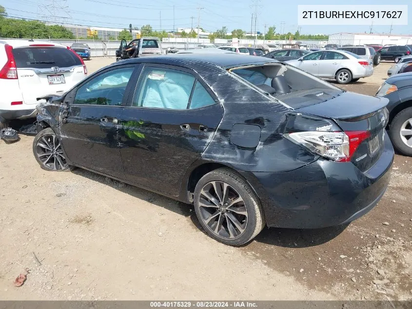 2017 Toyota Corolla Se VIN: 2T1BURHEXHC917627 Lot: 40175329