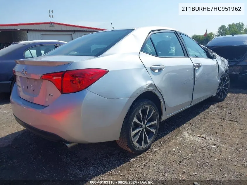 2T1BURHE7HC951962 2017 Toyota Corolla Se