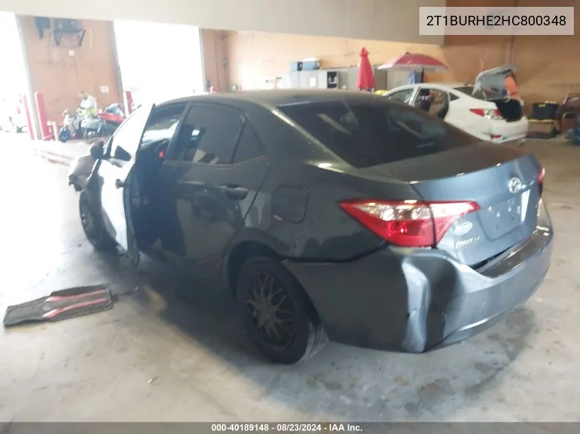 2T1BURHE2HC800348 2017 Toyota Corolla Le