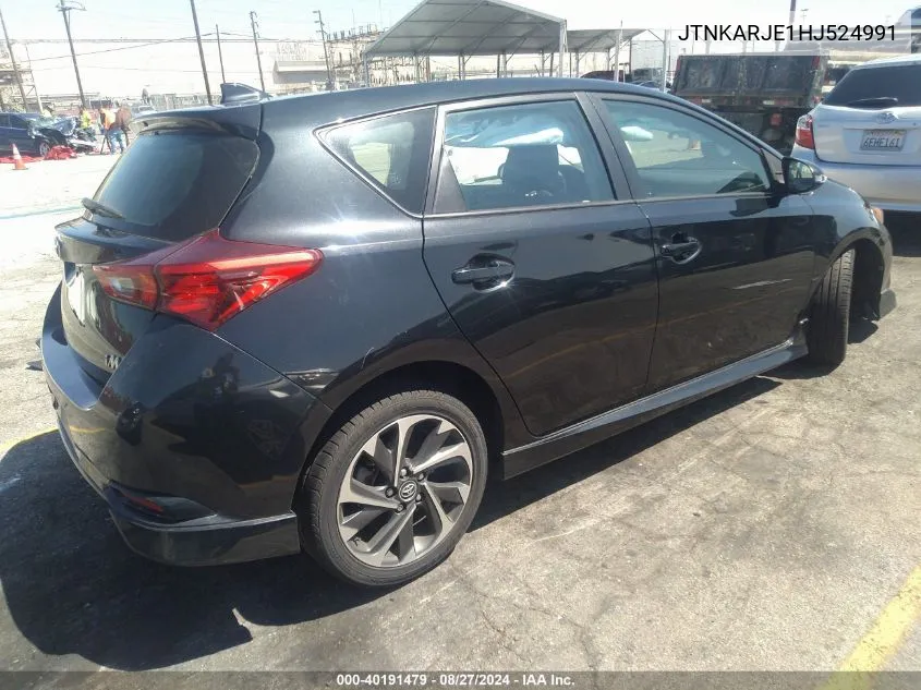 2017 Toyota Corolla Im VIN: JTNKARJE1HJ524991 Lot: 40191479