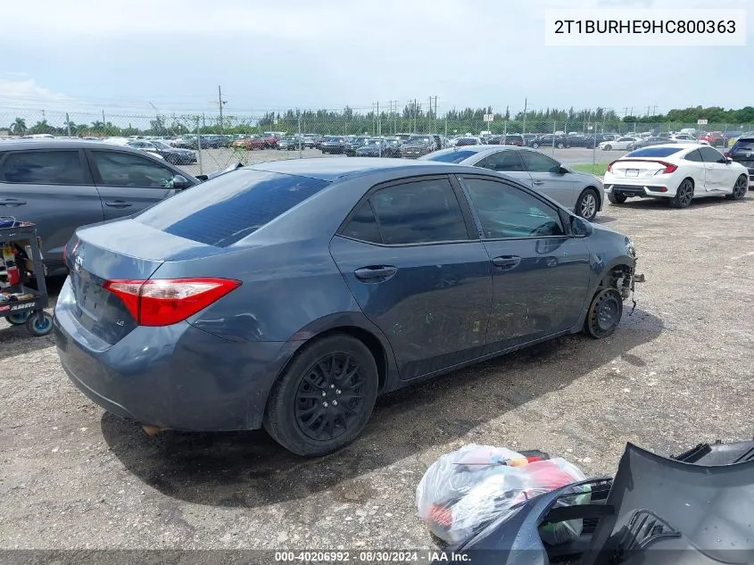 2T1BURHE9HC800363 2017 Toyota Corolla Le