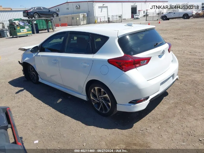 2017 Toyota Corolla Im VIN: JTNKARJE4HJ530218 Lot: 40211460