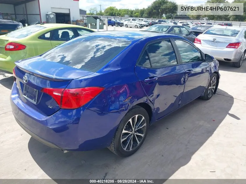 5YFBURHE4HP607621 2017 Toyota Corolla Se