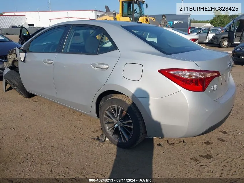 2T1BURHE2HC828425 2017 Toyota Corolla Le