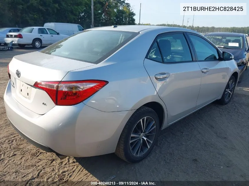 2T1BURHE2HC828425 2017 Toyota Corolla Le