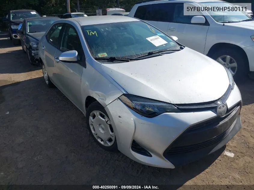 2017 Toyota Corolla Le VIN: 5YFBURHE9HP580111 Lot: 40250091