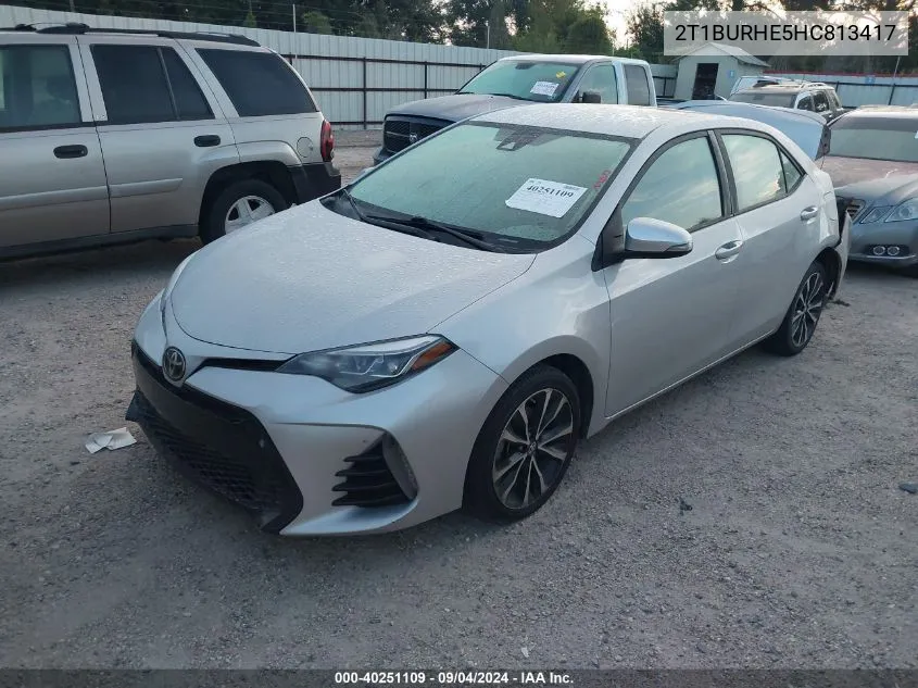 2017 Toyota Corolla Se VIN: 2T1BURHE5HC813417 Lot: 40251109