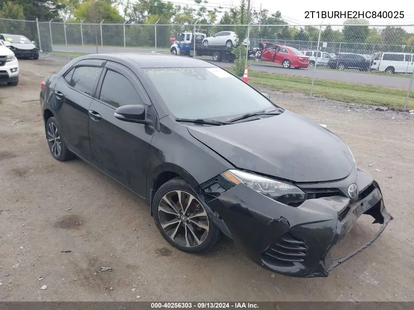 2T1BURHE2HC840025 2017 Toyota Corolla L/Le/Xle/Se/Xse