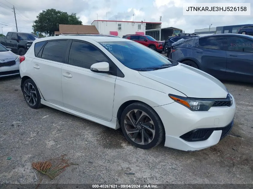 2017 Toyota Corolla Im VIN: JTNKARJE3HJ526158 Lot: 40267621