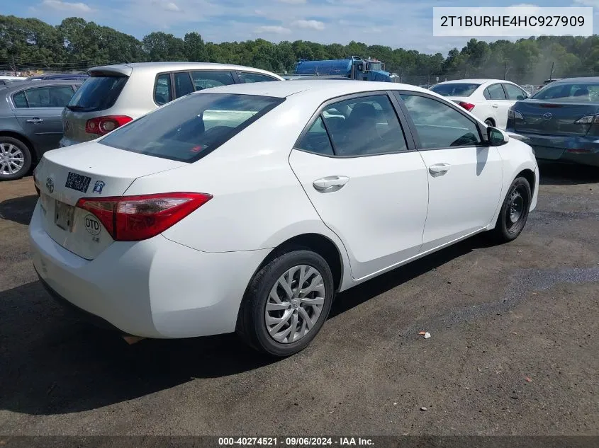 2T1BURHE4HC927909 2017 Toyota Corolla Le