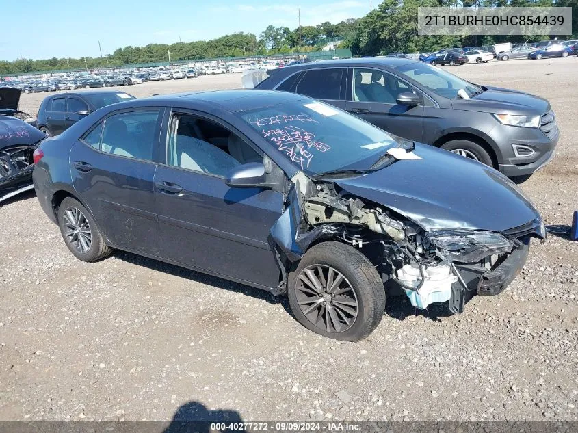 2017 Toyota Corolla Le VIN: 2T1BURHE0HC854439 Lot: 40277272